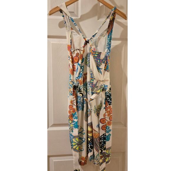Trina Turk Banana Republic 100% Silk Crazy Botanical Twist Strap Mini Dress - Picture 7 of 12